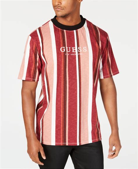 guess striped t shirt men's.